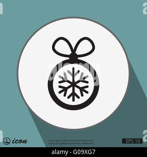 Christmas Ball Symbol Stock Vektor