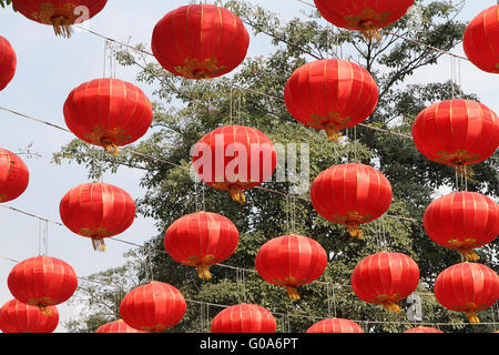Chinesische Lampions an Chinese New Year Stockfoto