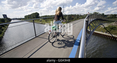 Brücke über den Rhein-Herne-Kanal in Oberhausen Stockfoto