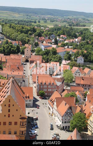 Eine Straße in Nördlingen Stockfoto