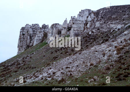 Felsvorsprung befindet sich in der Oberkreide Constantine-region Stockfoto