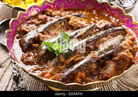 Persische Auberginen und Lamm-Eintopf - Xoresht-e badenjan Stockfoto