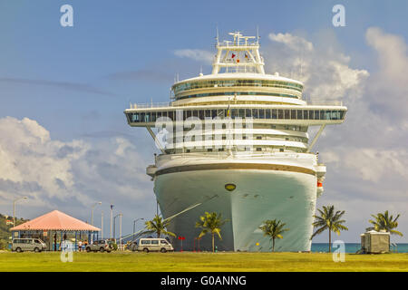 Kreuzfahrtschiff auf Tortola British Virgin Islands Stockfoto