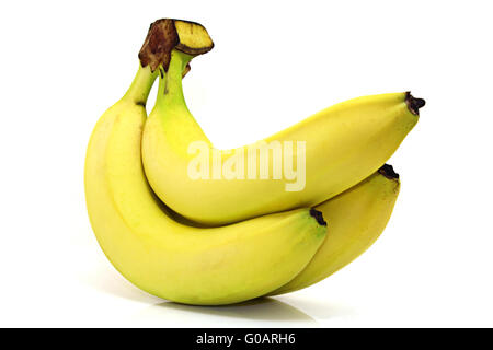 Banane auf mit Hintergrund isoliert Stockfoto