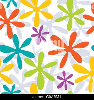 Nahtloses Muster mit abstrakten hand gezeichnete Blumen Stockfoto