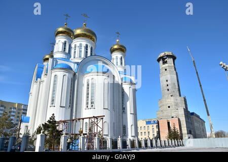 Uspenski-Kathedrale in Astana, Kasachstan Stockfoto