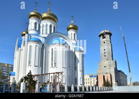 Uspenski-Kathedrale in Astana, Kasachstan Stockfoto