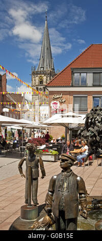 Stadtbild, Kirche Mariä Himmelfahrt, Ahaus Deutschland Stockfoto