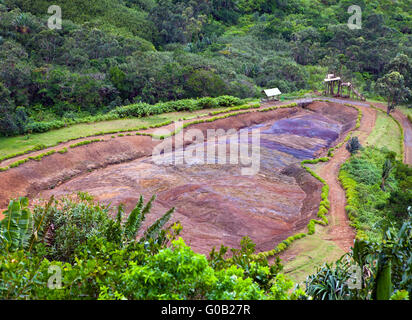 Mauritius. Tal der 23 Farben der Erde Stockfoto