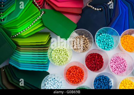 Polymer-Farbbatches Stockfoto