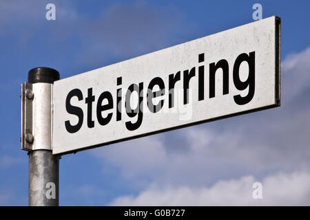 Straßenschild auf der Zeche Radbod, Hamm, Deutschland Stockfoto