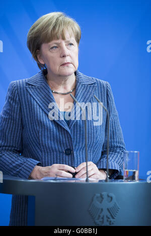 Pressekonferenz zwischen Merkel und Garibashvili. Stockfoto