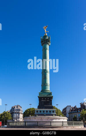 Juli-Spalte in der Mitte des Place De La Bastille in Paris, Frankreich Stockfoto