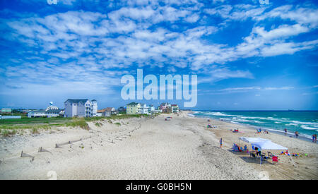 am Angelsteg auf die Outer Banks, North Carolina Stockfoto