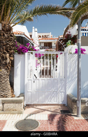 Gate-Eingang zum Wohnhaus auf Teneriffa Stockfoto