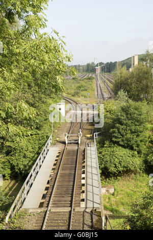 Geschlossene Frachtbereich in Dortmund-Huckarde, Deutschland Stockfoto