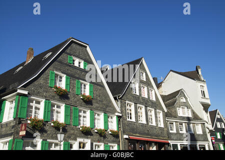 Impressionen des historischen Zentrums in Solingen-Gra Stockfoto