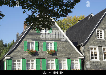 Impressionen des historischen Zentrums in Solingen-Gra Stockfoto