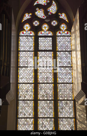 Fenster in der Abtei Wedinghausen bei Arnsberg, Keim Stockfoto