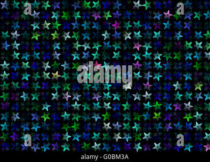 viele bunte Sterne Hintergrund. Urlaub-symbol Stockfoto