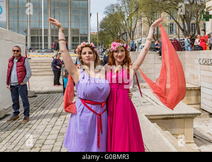 Römischen Reenactment-Spiele in der Arena von Nimes befindet sich in der französischen Stadt Nîmes. Stockfoto