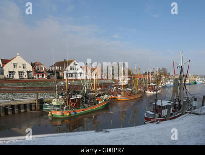 Krabben-Boote Greetsiel Stockfoto