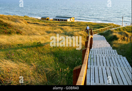 Weg zum Strand Stockfoto