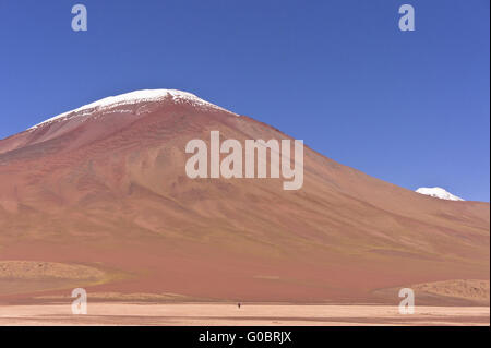 Bolivien, Altiplano, einsamen Bergsteiger Stockfoto