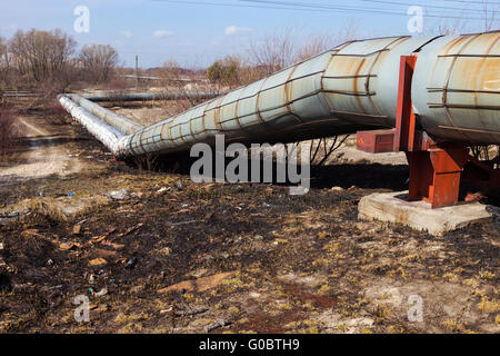 Heizung-Rohrleitungen Stockfoto