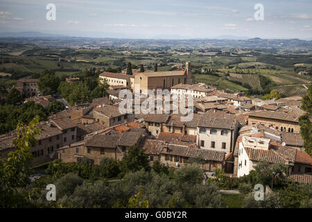 San Gimignano, Blick auf die Umgebung, Italien Stockfoto