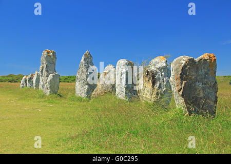 Ausrichtungen de Lagatjar, Frankreich Stockfoto