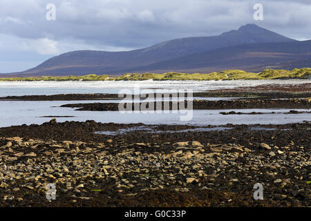 Küste von South Uist, äußeren Hebriden, Schottland Stockfoto