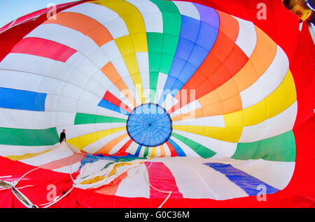 Bunte Heißluftballons am festival Stockfoto