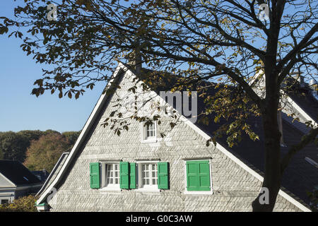 Impressionen des historischen Zentrums in Solingen-Gra Stockfoto