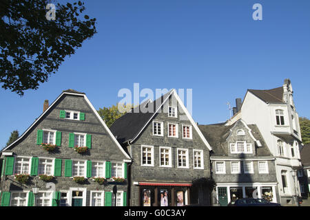 Impressionen des historischen Zentrums in Solingen-Gra Stockfoto