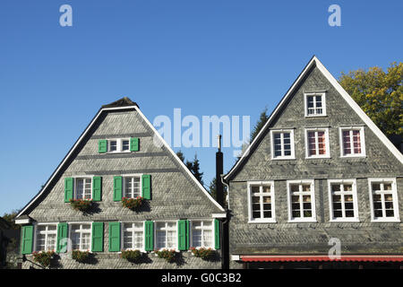 Impressionen des historischen Zentrums in Solingen-Gra Stockfoto