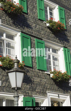 Impressionen des historischen Zentrums in Solingen-Gra Stockfoto