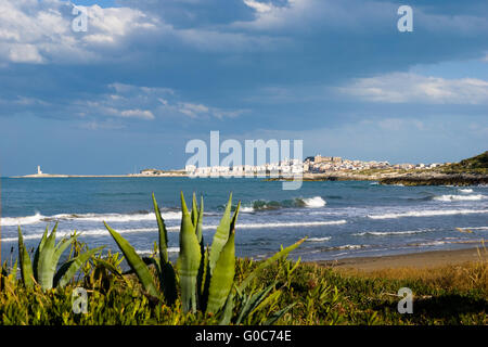 Schauen Sie sich Vieste, Gargano, Apulien, Italien Stockfoto