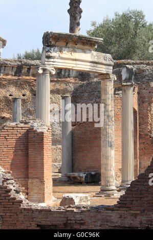 Ruinen der Villa Adriana in der Nähe von Rom Stockfoto