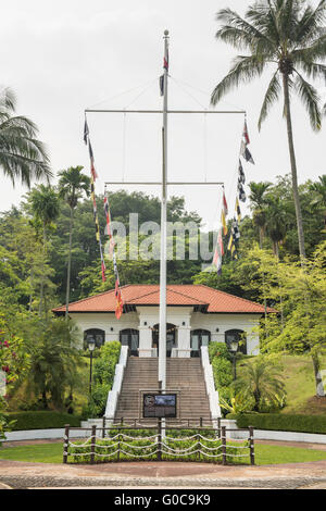 Verlosung von Haus und Terrasse im Fort Canning Park, Singapur Stockfoto