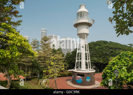 Leuchtturm am maritimen Ecke im Fort Canning Park, Singapur Stockfoto