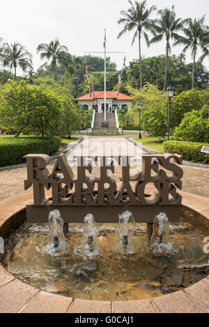 Verlosung von Haus und Terrasse im Fort Canning Park, Singapur Stockfoto