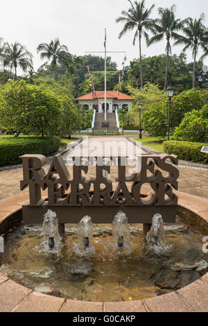 Verlosung von Haus und Terrasse im Fort Canning Park, Singapur Stockfoto