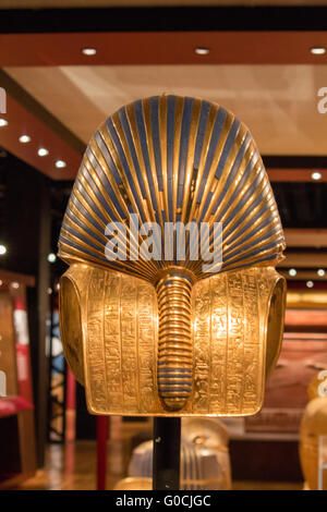 Rückseite des King's Tut Totenmaske Stockfoto