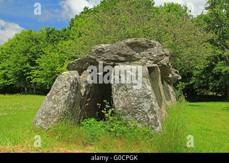 Megalith Grab in der Bretagne, Frankreich Stockfoto