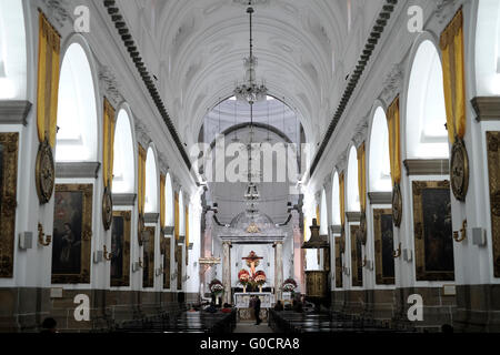 Innenraum der Metropolitan Kathedrale von Guatemala City (Catedral Metropolitana) im Parque Central, Guatemala-Stadt Hauptstadt von Guatemala Stockfoto