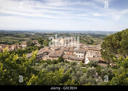 San Gimignano, Blick auf die Umgebung, Italien Stockfoto