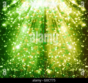 Abstrakter bunter Hintergrund mit Unschärfe Bokeh und Herzen für design Stockfoto