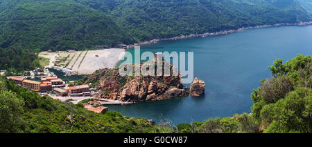 Porto Marina in den Golf von Porto - Corsica Stockfoto