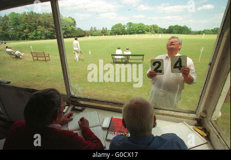 Manderston Kricket-Verein in den Scottish Borders. Stockfoto